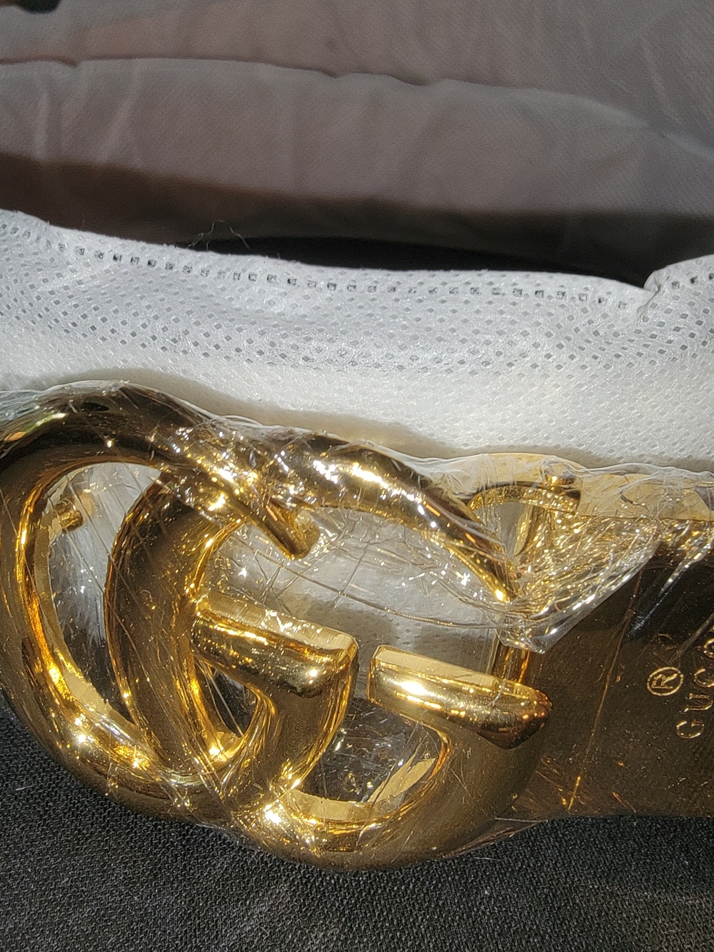 Gucci Gold Double G Logo Belt Buckle